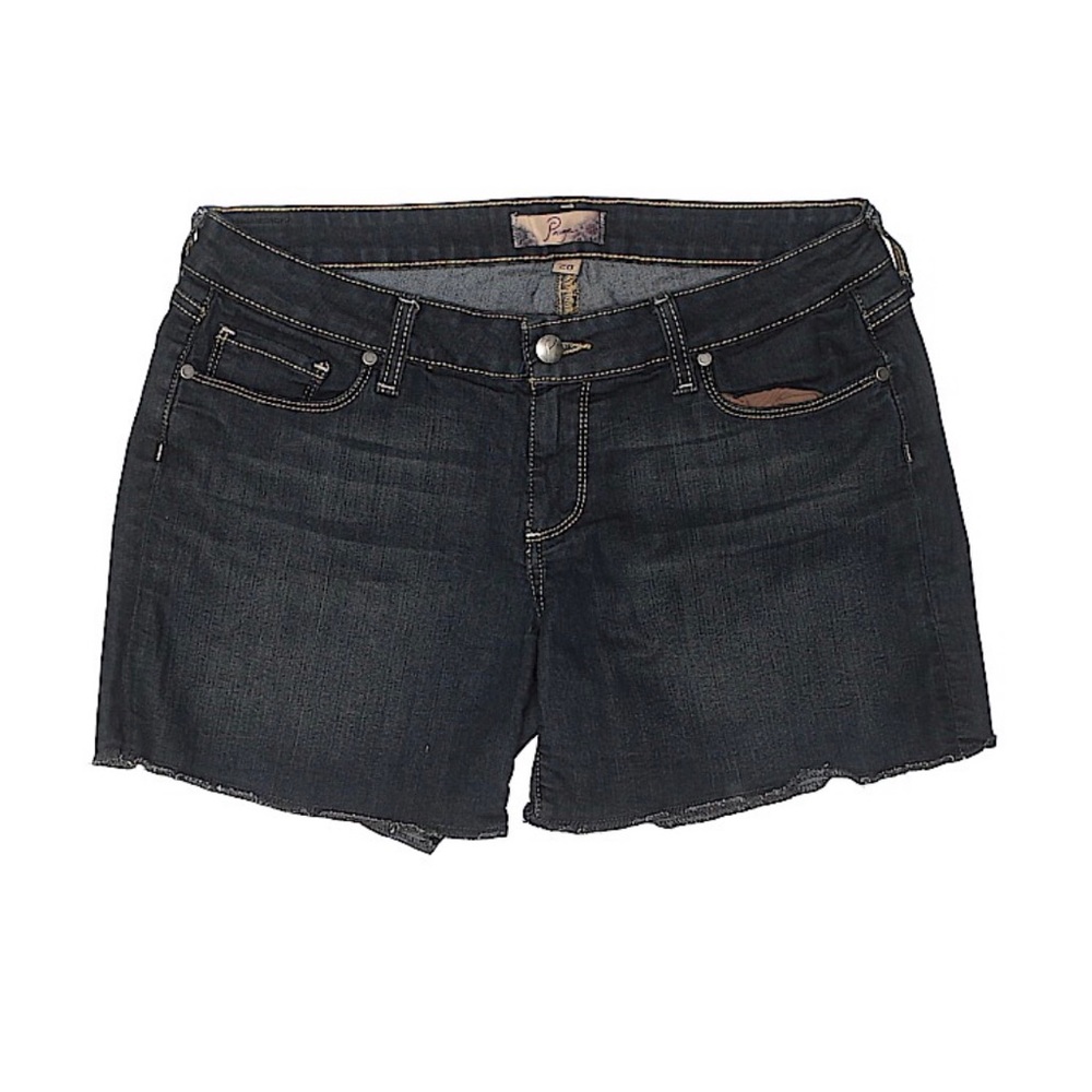 Paige dark wash jean shorts